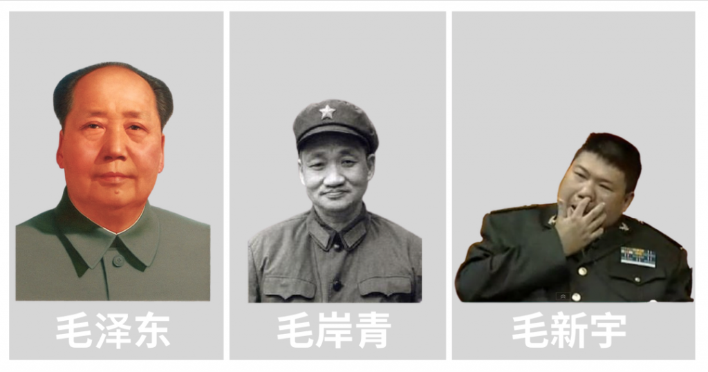 毛家三代,毛泽东,毛岸青,毛新宇